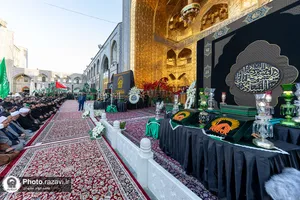 آیین تعویض پوش ضریح منور رضوی در آستانه ماه محرم