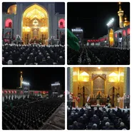 صحنه‌ای تأثیرگذار از ارادت و دلدادگی عاشقان اهل‌بیت (ع) در حرم مطهر رضوی