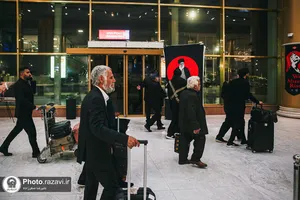 استقبال از زائرین گرجستانی در فرودگاه مشهد