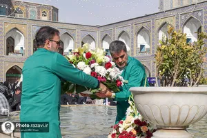 آماده سازی حرم مطهر رضوی در آستانه ولادت امیرالمومنین علیه&zwnj;السلام