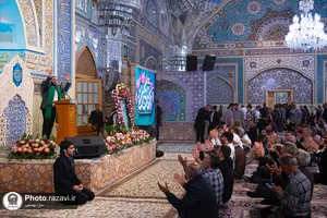 حال و هوای حرم مطهر رضوی در شب میلاد حضرت زینب سلام&zwnj;الله علیها