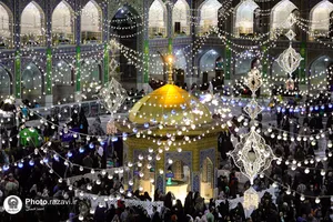 حال و هوای حرم مطهر رضوی در شب میلاد حضرت معصومه سلام الله علیها