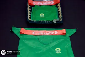 دوخت لباس مراسم شیرخوارگان حسینی در حرم مطهر رضوی