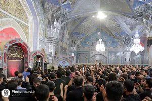 مراسم عزاداری شهادت امام سجاد علیه السلام در حرم مطهر رضوی