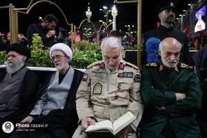مراسم بزرگداشت چهلمین روز تدفین رهبر شهید انقلاب اسلامی در حرم مطهر رضوی