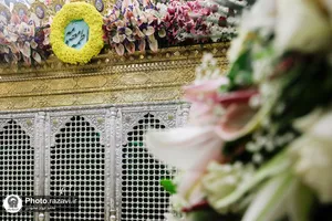گل آرایی ضریح مطهر حضرت معصومه سلام الله علیها در آغاز دهه کرامت