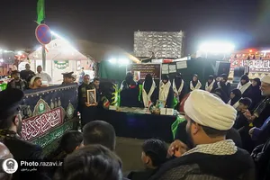 حضور کاروان خدام حرم مطهر رضوی در مسیر پیاده&zwnj;روی اربعین حسینی-1