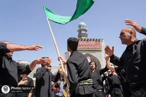 عزاداری تاسوعای حسینی در حرم مطهر رضوی