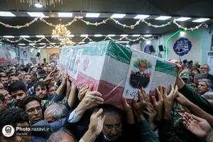 تشییع پیکر فرمانده قرارگاه عملیاتی سجاد سراوان در مشهد