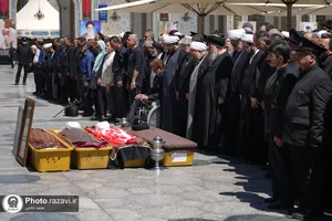 تشییع پیکر حجت&zwnj;الاسلام کریم عبدالهی نژاد در حرم مطهر رضوی

