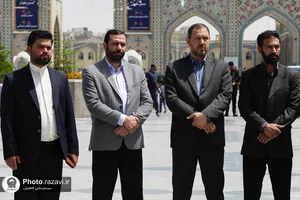 تشییع پیکر محمدباقر اوحدی در حرم مطهر رضوی