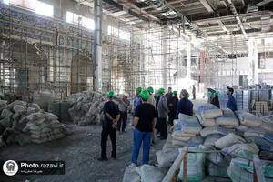 بازدید کارکنان صدا و سیما از فعالیت&zwnj;های عمرانی حرم مطهر رضوی