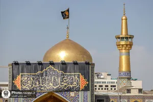 سیاه&zwnj;پوشی حرم مطهر رضوی در پی حمله تروریستی رژیم صهيونيستی به غزه