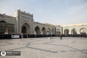 تشییع پیکر شهید شاهد شجاعی&zwnj;پور در حرم مطهر رضوی