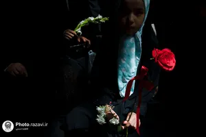 گلباران حرم مطهر رضوی در روز میلاد حضرت معصومه سلام الله علیها