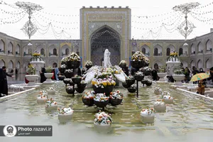 بارش برف در حرم مطهر رضوی -2