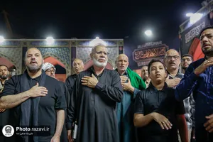 مراسم عزاداری دهه اول محرم زائران غیر ایرانی در حرم مطهر رضوی
