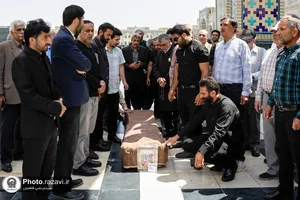 تشییع پیکر محمدباقر اوحدی در حرم مطهر رضوی