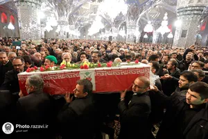 تشییع پیکر شهیده فاطمه دهقانی در مشهد