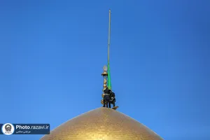 آیین تعویض پوش ضریح و پرچم گنبد منور رضوی-2
