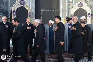 خطبه&zwnj;خوانی خادمان رضوی به یاد درگذشتگان حادثه بندرعباس