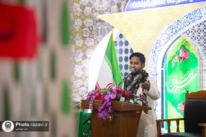 ویژه برنامه شب میلاد پیامبر اکرم (ص) و امام جعفر صادق (ع) با حضور زائران اردوزبان در رواق غدیر