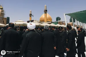 تشرف کاروان سفیران امام رئوف علیه&zwnj;السلام به حرم امامین عسکریین علیهماالسلام 