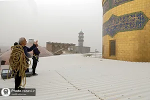 سیاه&zwnj;پوشی حرم مطهر رضوی در آستانه ماه محرم