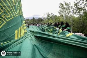 اهتزاز پرچم رضوی در تهران و بوشهر