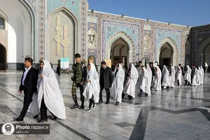 تشرف زوج های جوان ستادآجا به حرم مطهر رضوی