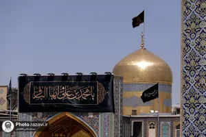 سیاه&zwnj;پوشی حرم مطهر رضوی به مناسبت شهادت امام باقر علیه&zwnj;السلام