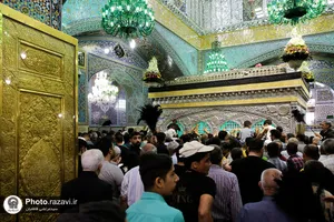 سیاهپوشی حرم مطهر رضوی بمناسبت شهادت حضرت جواد علیه السلام