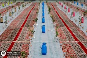 مراسم افطاری طرح ضیافت اکرام رضوی در صحن امام حسن مجتبی علیه&zwnj;السلام