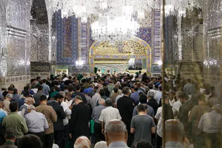 حال و هوای روز عید قربان در حرم مطهر رضوی