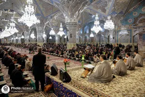 ترتیل خوانی قرآن کریم در حرم مطهر رضوی