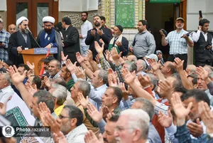 تشرف کاروان پیاده قافله عشق و انتظار استان البرز به حرم مطهر رضوی