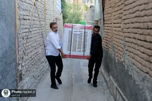 اهداء کولر به خانواده&zwnj;های نیازمند حاشیه شهر مشهد
