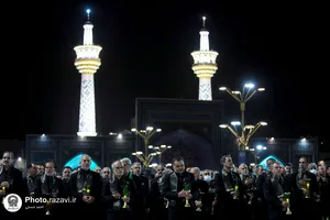 آیین خطبه خوانی شب شهادت امام رضا علیه السلام در حرم مطهر رضوی - 2