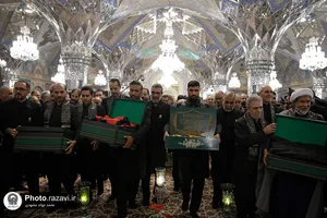 آیین تعویض پوش ضریح مطهر رضوی به مناسبت آغاز ماه محرم
