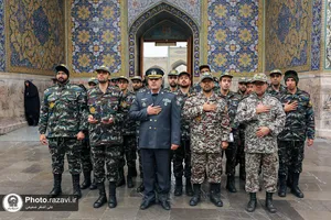 تشرف پرسنل پدافند هوایی شمال شرق به حرم مطهر رضوی