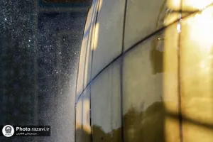 شستشوی گنبد صحن قدس حرم مطهر رضوی
