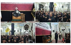 مراسم شب هشتم محرم در آستان حضرت حسین بن موسی الکاظم (ع) طبس برگزار شد