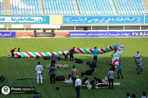 آماده&zwnj;سازی ورزشگاه امام رضا(علیه&zwnj;السلام) جهت جشن بزرگ محفلی&zwnj;ها