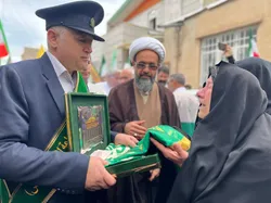 دیدار با خانواده شهدای جنگ رمضان در نظرآباد