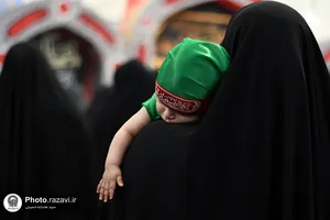 مراسم شیرخوارگان حسینی در حرم مطهر رضوی