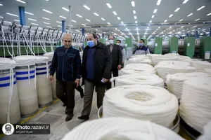 بازدید رئیس بنیاد بهره&zwnj;وری موقوفات آستان قدس رضوی از شرکت نخریسی و نساجی خسروی خراسان