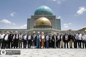 تشرف جمعی از  مسئولان کشور فلسطین به بارگاه منور رضوی