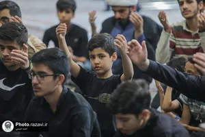 عزاداری نوجوانان در هفتمین روز شهادت امام حسین علیه السلام