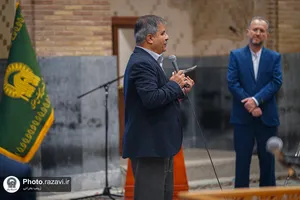 جلسه دفاع از پایان&zwnj;نامه در حرم مطهر رضوی
