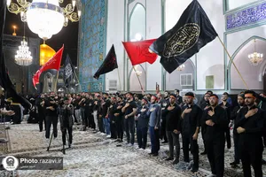 عزاداری هیئت دانشجویی در حرم مطهر رضوی